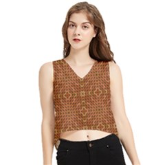 Mosaic (2) V-neck Cropped Tank Top by nateshop