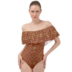 Mosaic (2) Off Shoulder Velour Bodysuit  by nateshop