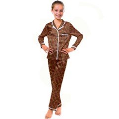 Mosaic (2) Kid s Satin Long Sleeve Pajamas Set by nateshop