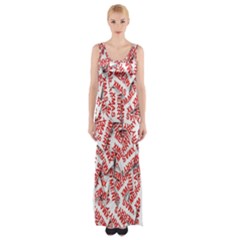 Merry-christmas Thigh Split Maxi Dress by nateshop