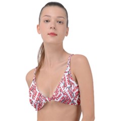 Merry-christmas Knot Up Bikini Top by nateshop