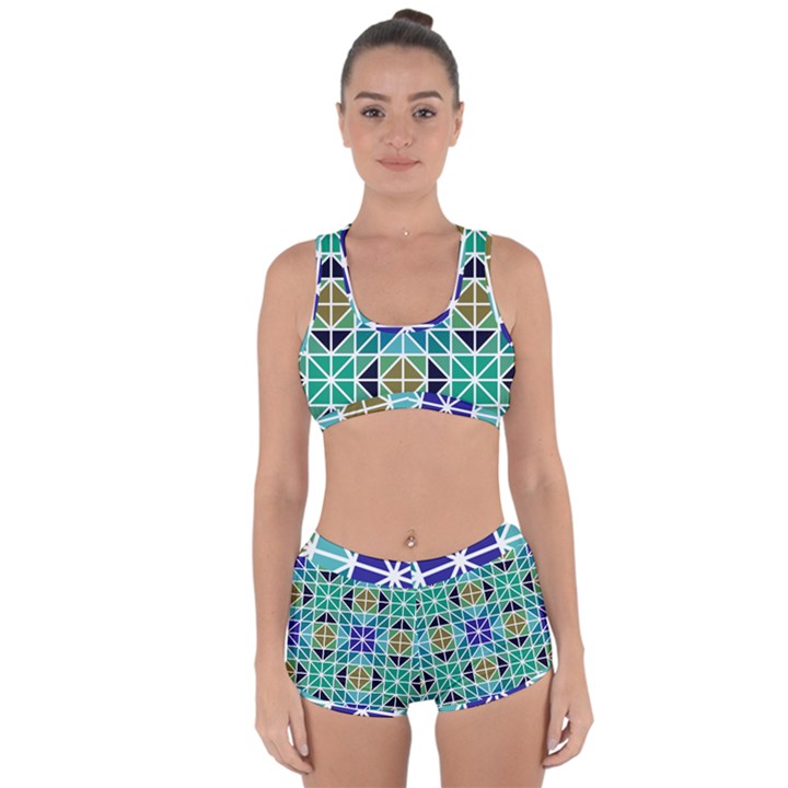 Mosaic 3 Racerback Boyleg Bikini Set