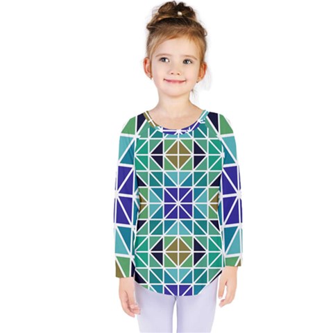 Mosaic 3 Kids  Long Sleeve Tee by nateshop