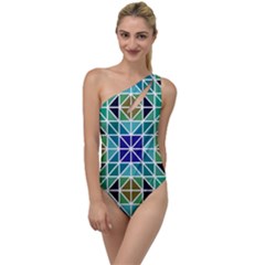 Mosaic 3 To One Side Swimsuit by nateshop