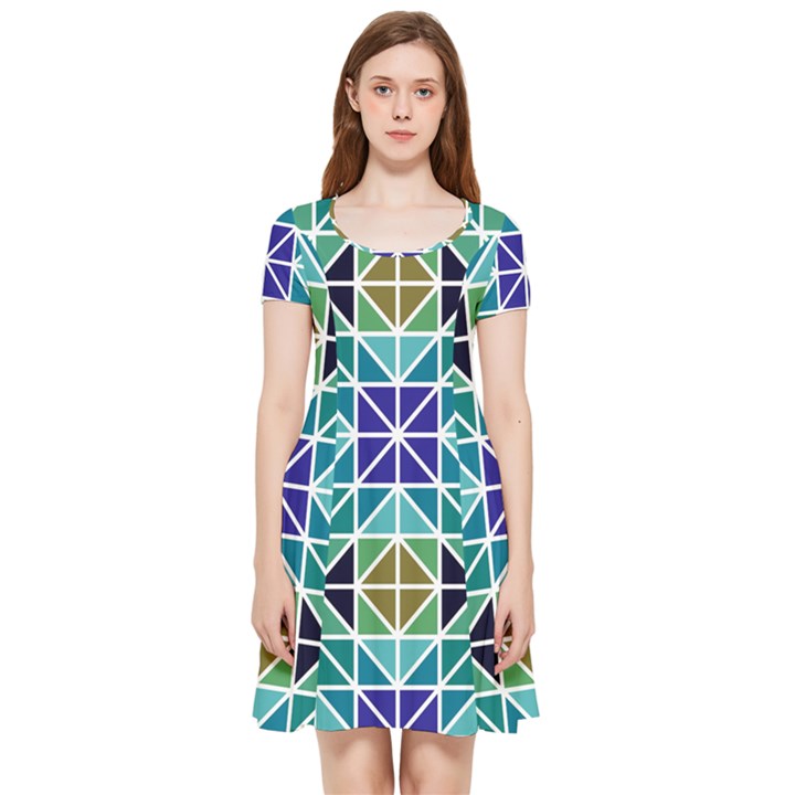 Mosaic 3 Inside Out Cap Sleeve Dress