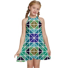 Mosaic 3 Kids  Halter Collar Waist Tie Chiffon Dress by nateshop