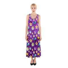 Pattern Sleeveless Maxi Dress by nateshop