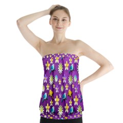 Pattern Strapless Top by nateshop