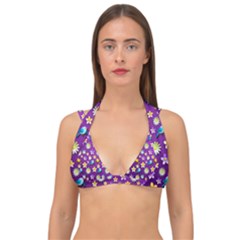 Pattern Double Strap Halter Bikini Top by nateshop