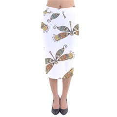 Pattern-35 Velvet Midi Pencil Skirt by nateshop