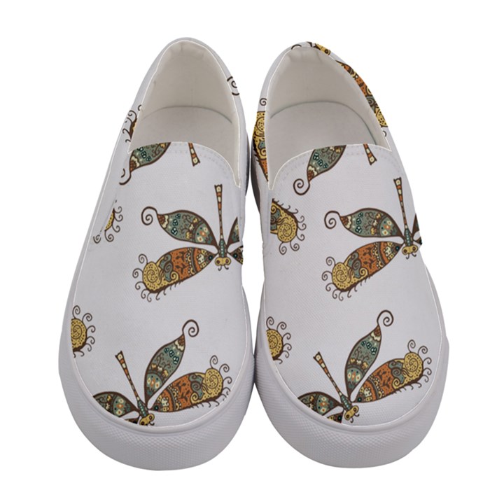 Pattern-35 Women s Canvas Slip Ons