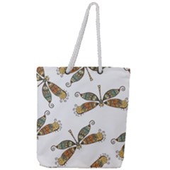 Pattern-35 Full Print Rope Handle Tote (large) by nateshop