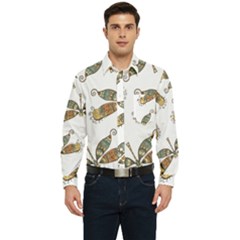 Pattern-35 Men s Long Sleeve Pocket Shirt  by nateshop