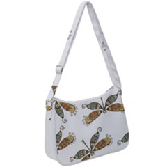 Pattern-35 Zip Up Shoulder Bag by nateshop