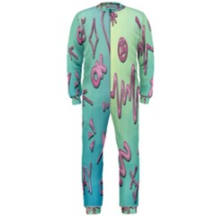 Pink Yes Bacground Onepiece Jumpsuit (men) by nateshop