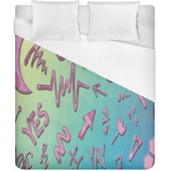 Pink Yes Bacground Duvet Cover (california King Size) by nateshop