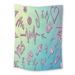 Pink Yes Bacground Medium Tapestry by nateshop