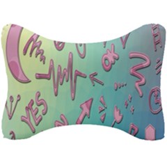 Pink Yes Bacground Seat Head Rest Cushion by nateshop