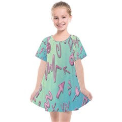 Pink Yes Bacground Kids  Smock Dress by nateshop