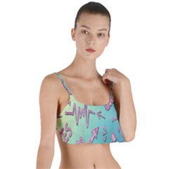 Pink Yes Bacground Layered Top Bikini Top  by nateshop