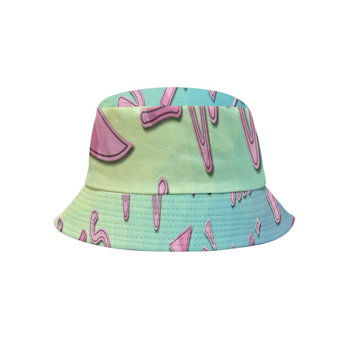 Pink Yes Bacground Bucket Hat (Kids)