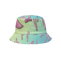 Pink Yes Bacground Inside Out Bucket Hat (kids) by nateshop