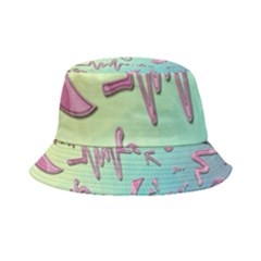 Pink Yes Bacground Inside Out Bucket Hat by nateshop