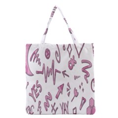 Pink Grocery Tote Bag by nateshop