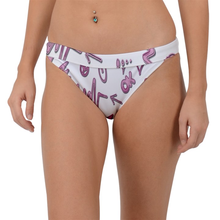 Pink Band Bikini Bottom