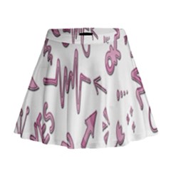 Pink Mini Flare Skirt by nateshop