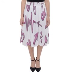 Pink Classic Midi Skirt by nateshop