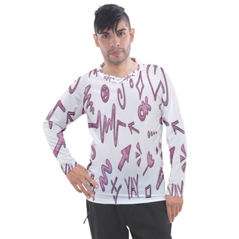 Pink Men s Pique Long Sleeve Tee by nateshop