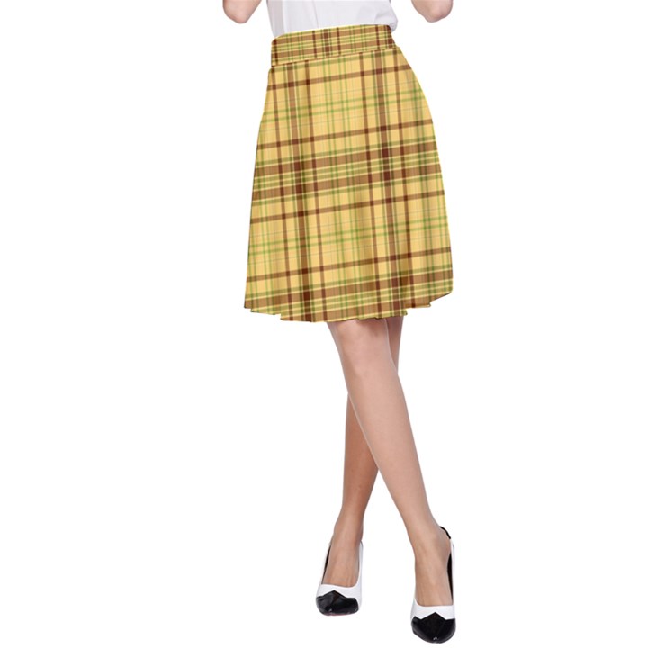 Plaid A-Line Skirt