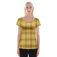 Plaid Cap Sleeve Top by nateshop