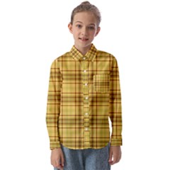 Plaid Kids  Long Sleeve Shirt by nateshop