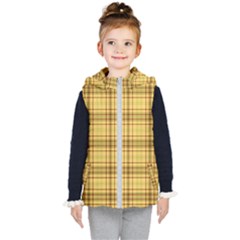 Plaid Kids  Hooded Puffer Vest by nateshop