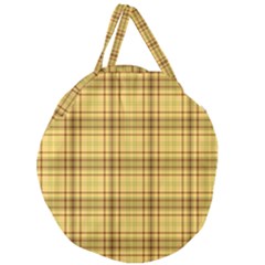 Plaid Giant Round Zipper Tote by nateshop