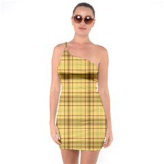 Plaid One Soulder Bodycon Dress by nateshop