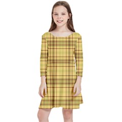 Plaid Kids  Quarter Sleeve Skater Dress by nateshop