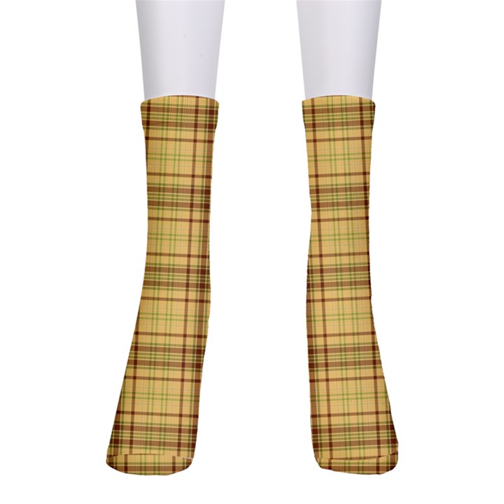 Plaid Crew Socks