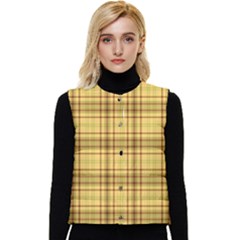 Plaid Women s Short Button Up Puffer Vest by nateshop