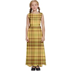 Plaid Kids  Satin Sleeveless Maxi Dress by nateshop