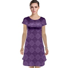 Purple Cap Sleeve Nightdress by nateshop