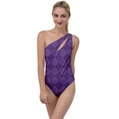 Purple To One Side Swimsuit by nateshop