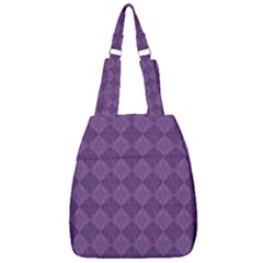 Purple Center Zip Backpack by nateshop