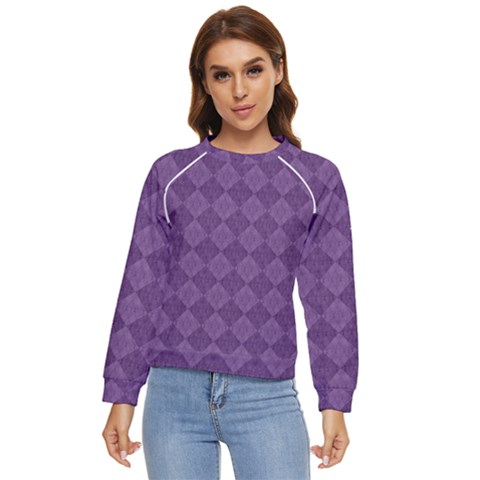 Purple Women s Long Sleeve Raglan Tee by nateshop