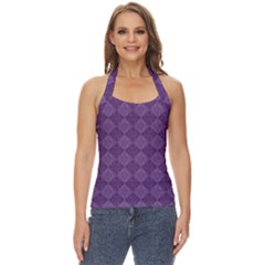 Purple Basic Halter Top by nateshop