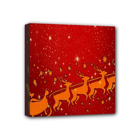 Santa Mini Canvas 4  X 4  (stretched) by nateshop