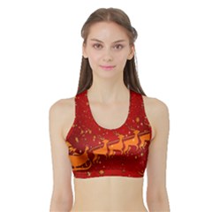 Santa Sports Bra With Border by nateshop