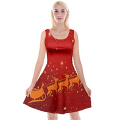 Santa Reversible Velvet Sleeveless Dress by nateshop